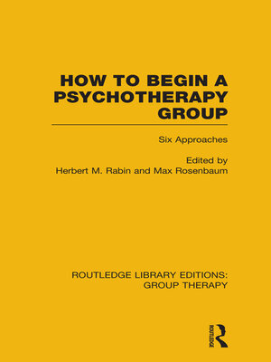 cover image of How to Begin a Psychotherapy Group (RLE